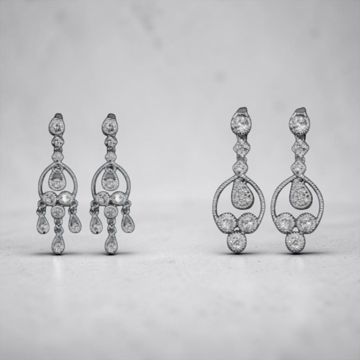 925 sterling silver DATE NIGHT earrings in simulated diamonds