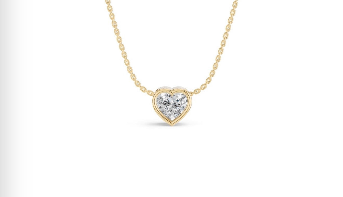 18 KT YELLOW GOLD SOLITAIRE MINI PENDANT