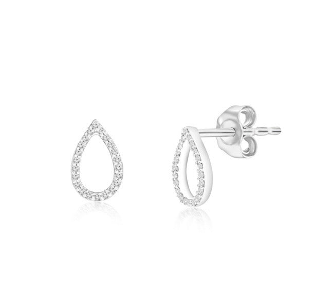 925 sterling silver Natural Diamonds Mini Studs