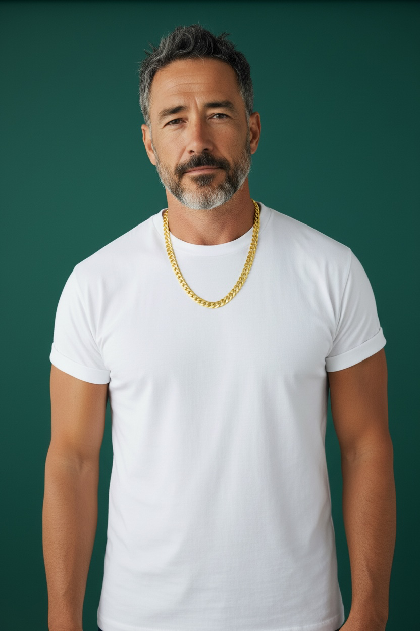 Sterling Silver 6mm Solid Miami Cuban Chain - Gold Plated