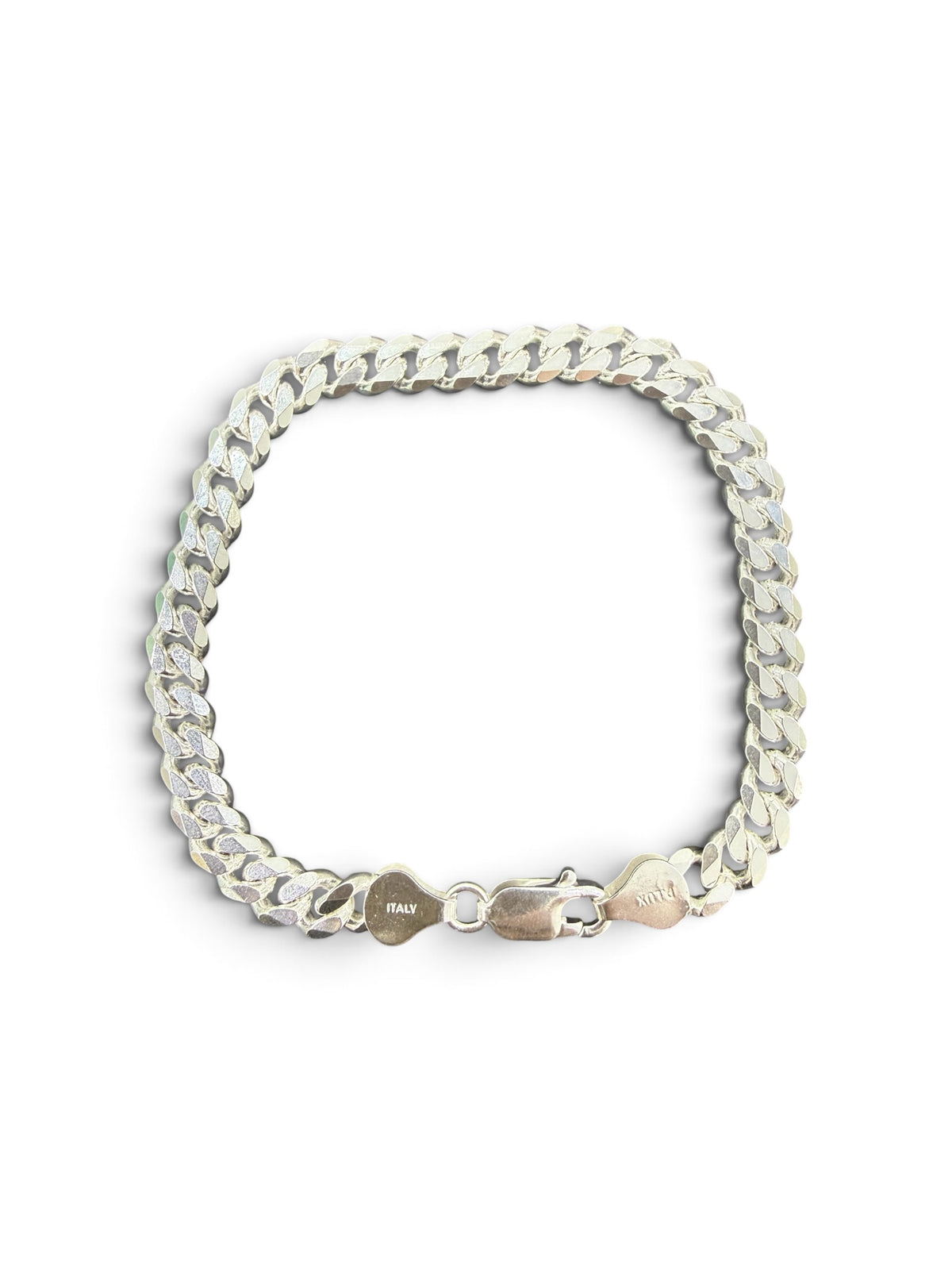 925 solid sterling silver bracelet 6mm unisex