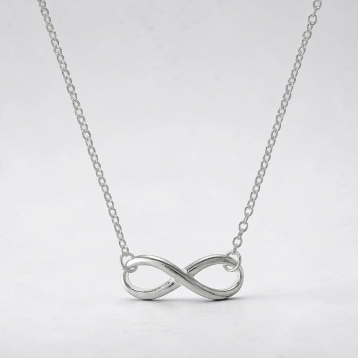 Sterling Silver, Infinity Necklace
