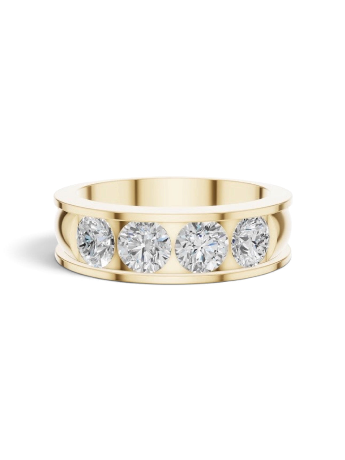 18 KT YELLOW GOLD ANNIVERSARY BAND WEDDING BAND