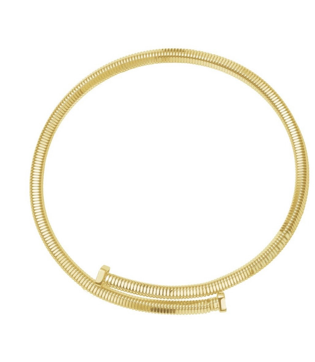 Designer Tubogas Solid Choker Necklace- Made in Italy