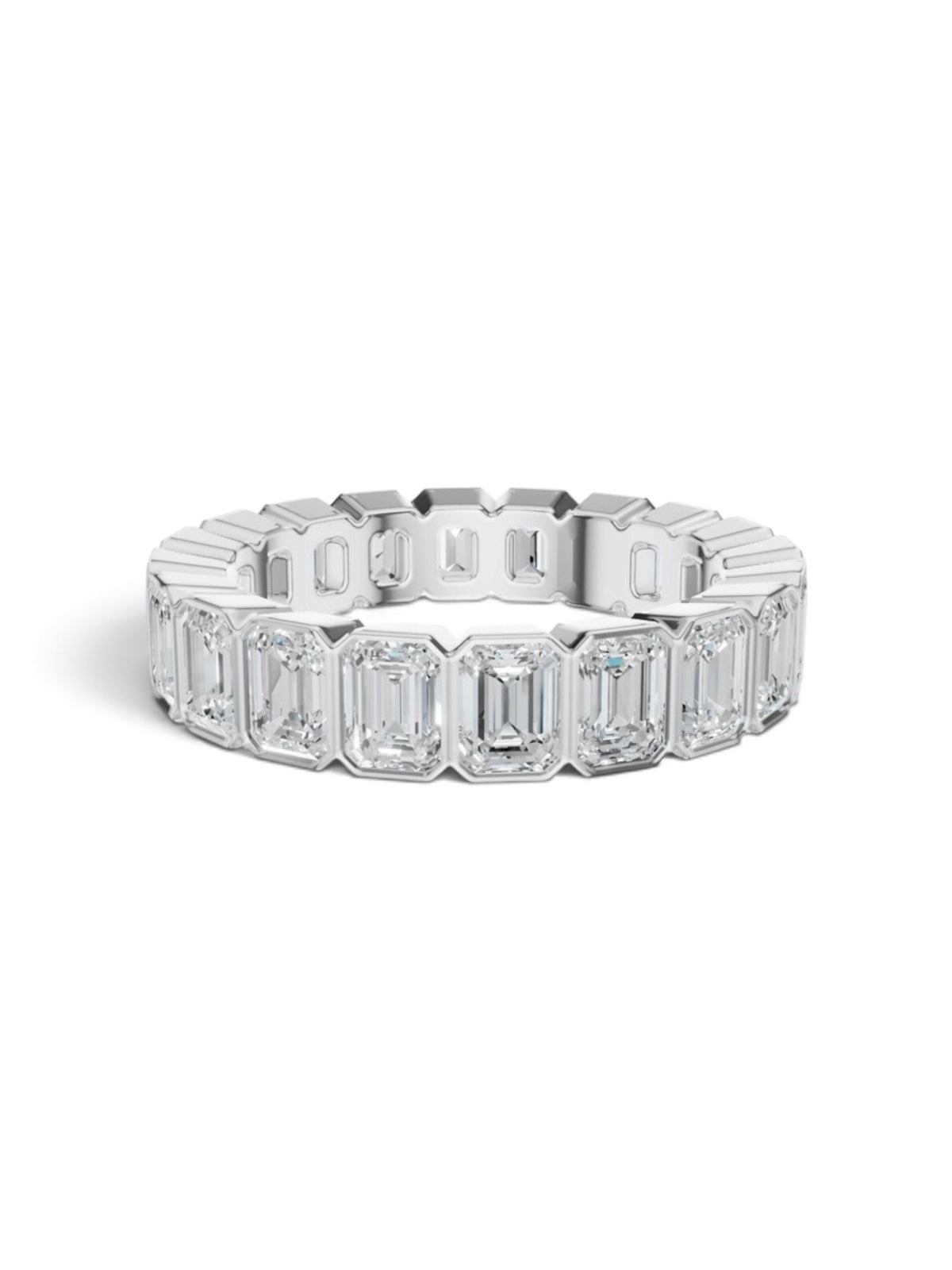 18 KT YELLOW GOLD BEZEL WEDDING BAND