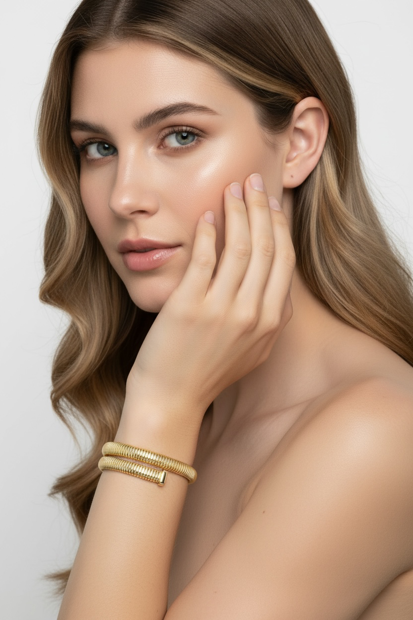Designer Tubogas Solid Bangle - Made in Italy