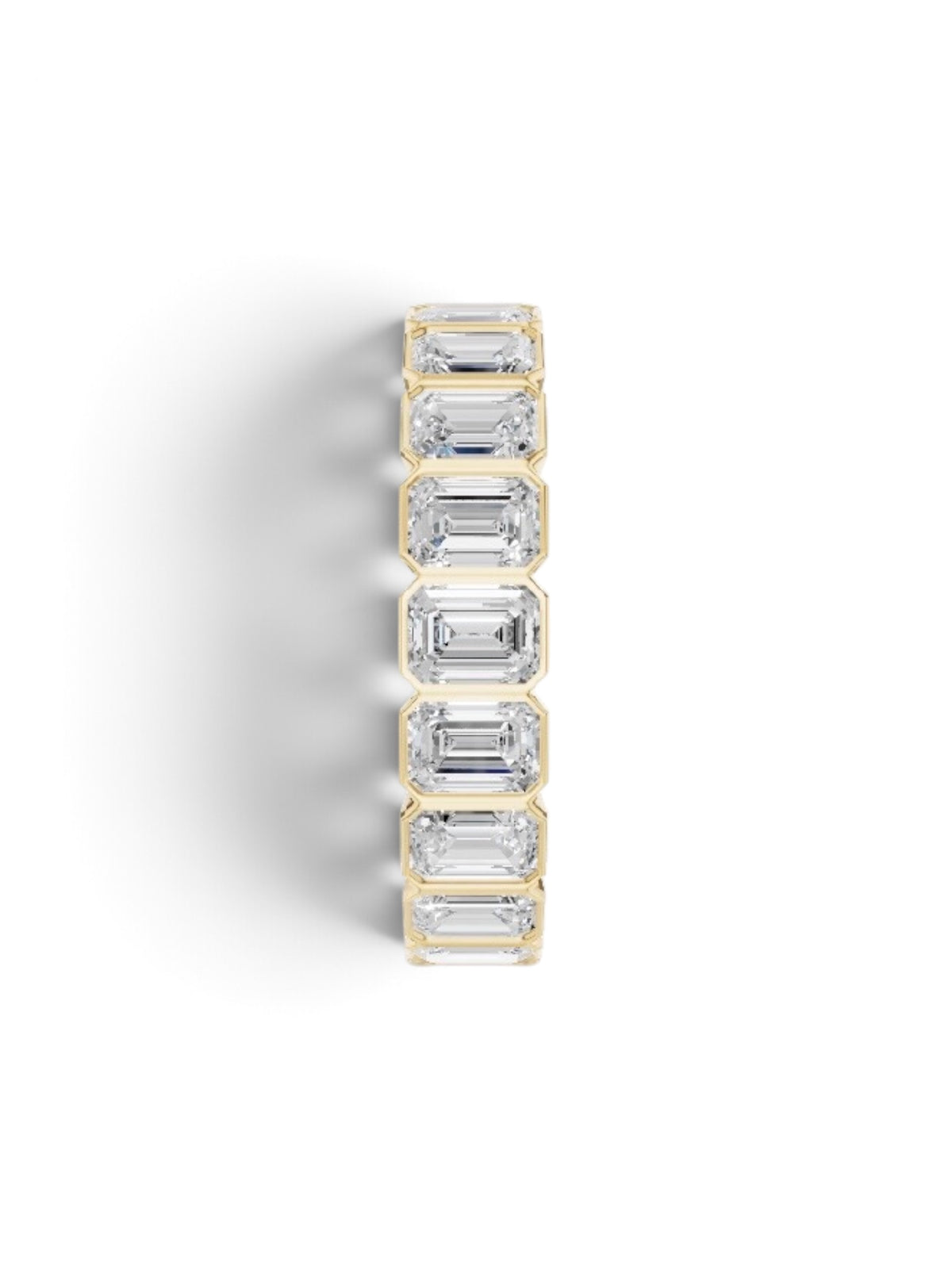 18 KT YELLOW GOLD BEZEL WEDDING BAND