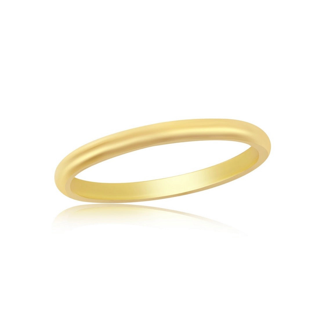 2mm sterling silver band ring unisex