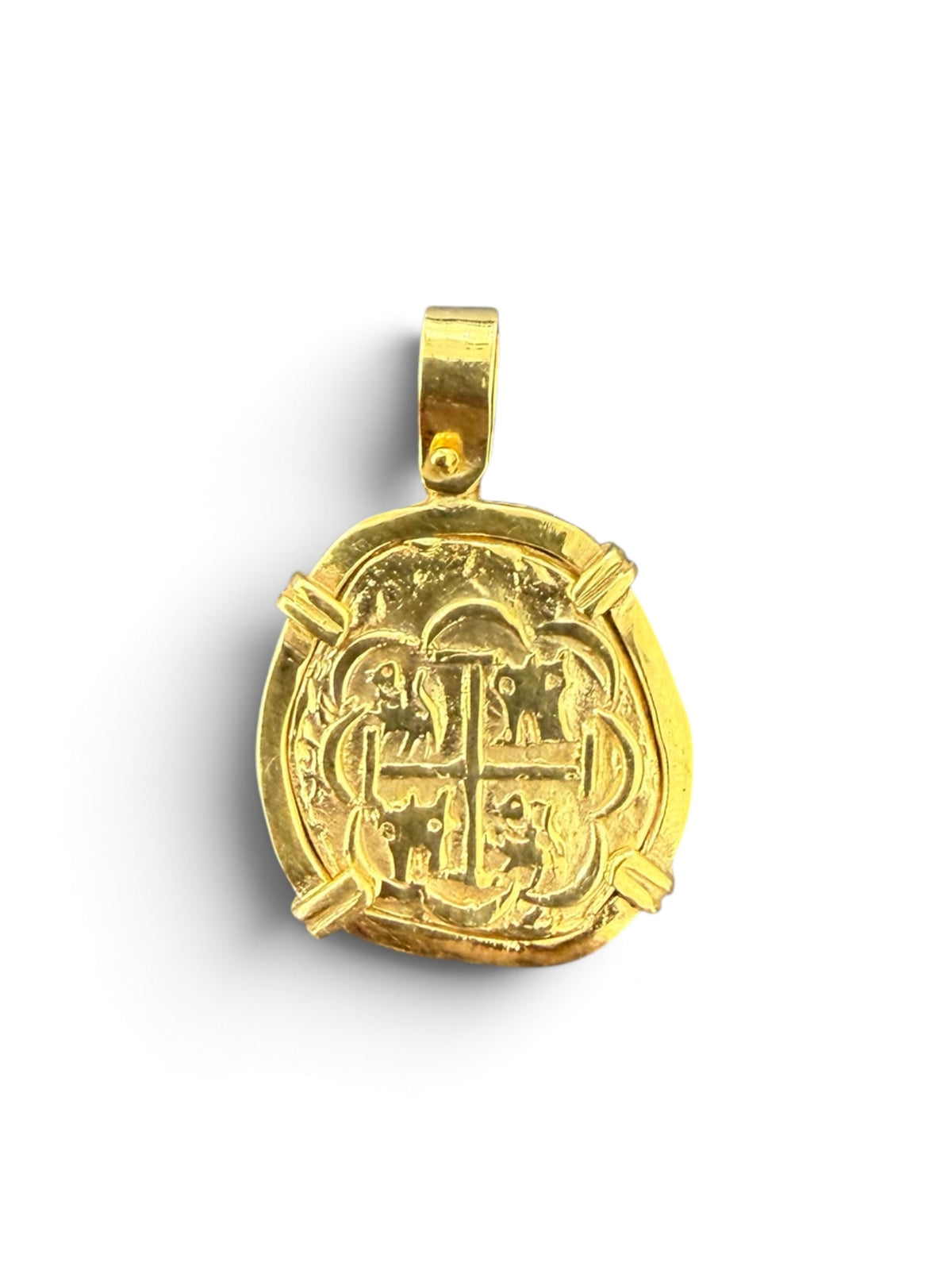 Replica of Atocha Shipwreck Coin Pendant handmade with 14k solid gold unisex