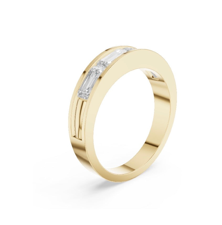 18 KT SOLID YELLOW REAL GOLD ANNIVERSARY BAND WEDDING BAND 5MM 1CTW
