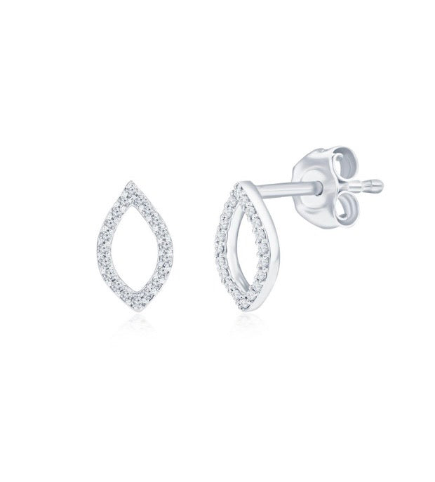 925 sterling silver Natural Diamonds Mini Studs