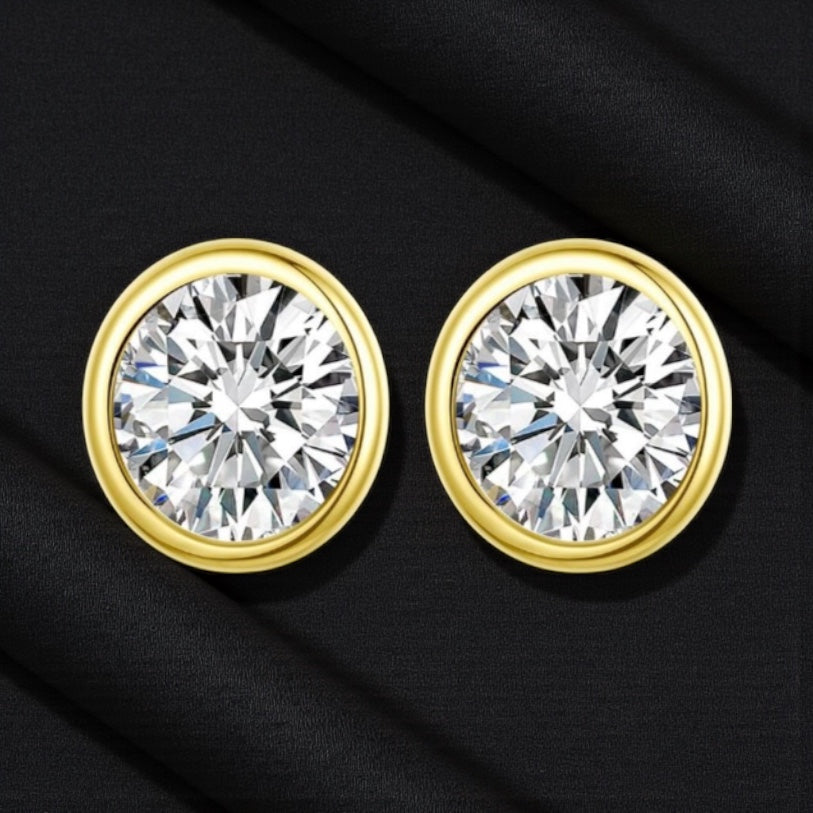 ROUND MOISANNITE STUDS