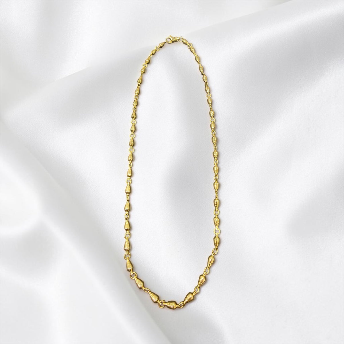 14k solid real gold handmade swivel chain 5mm