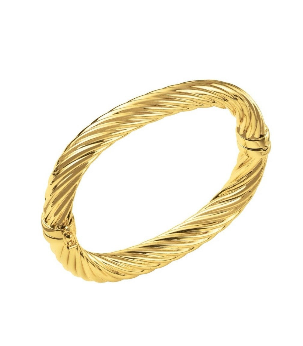 Designer Twist Bangle - Made in Italy 8”