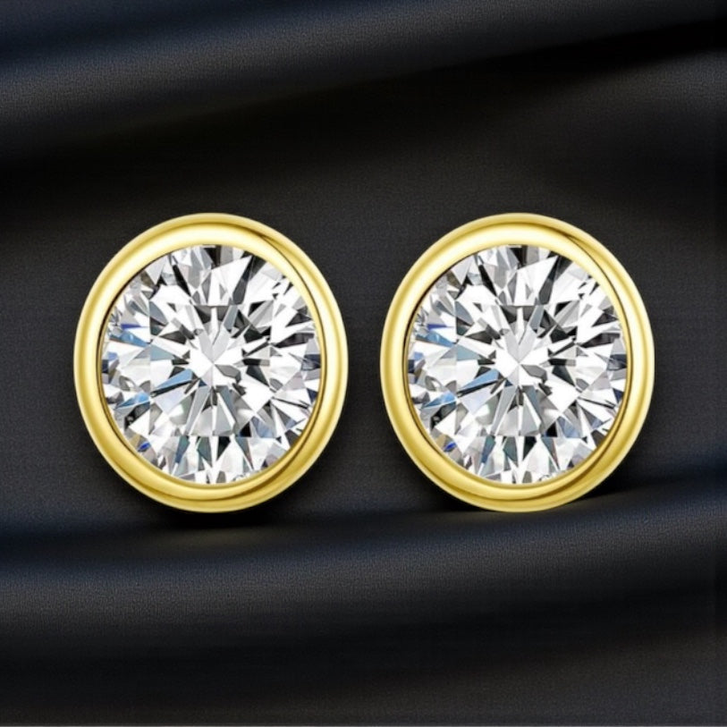 ROUND MOISANNITE STUDS