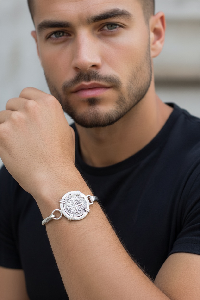 Replica of Atocha Silver coin Bracelet 925 solid sterling silver