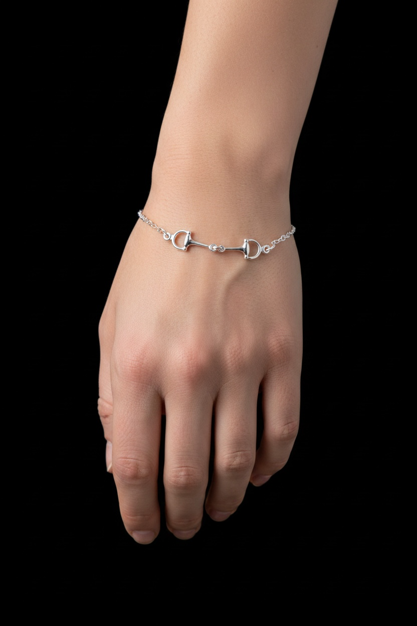 Sterling Silver, Horsebit Bracelet