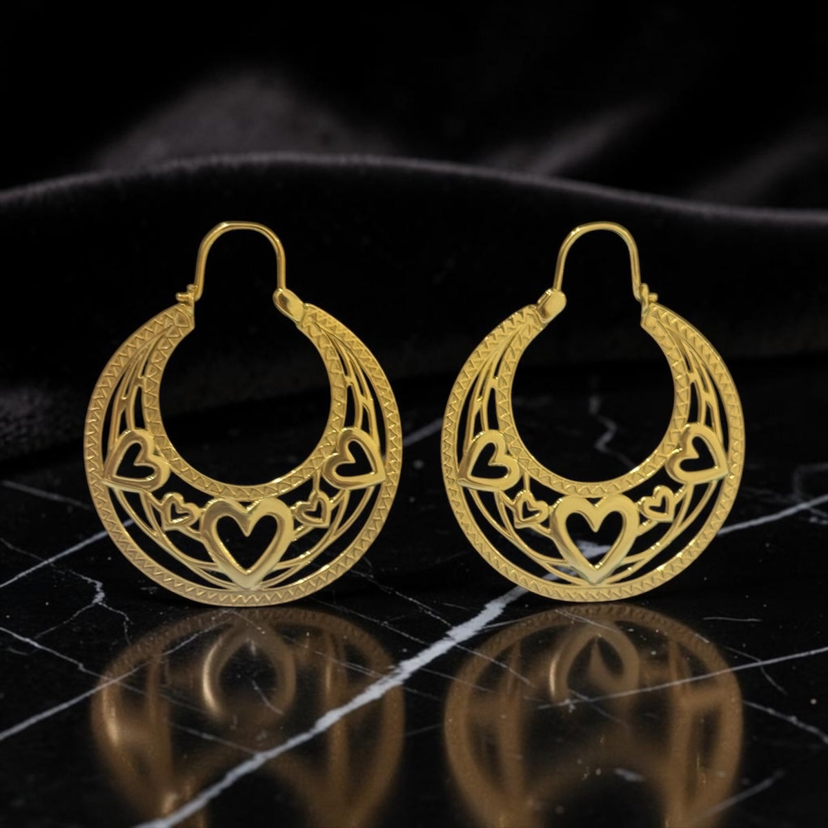 925 solid sterling silver Cuban hoops gold