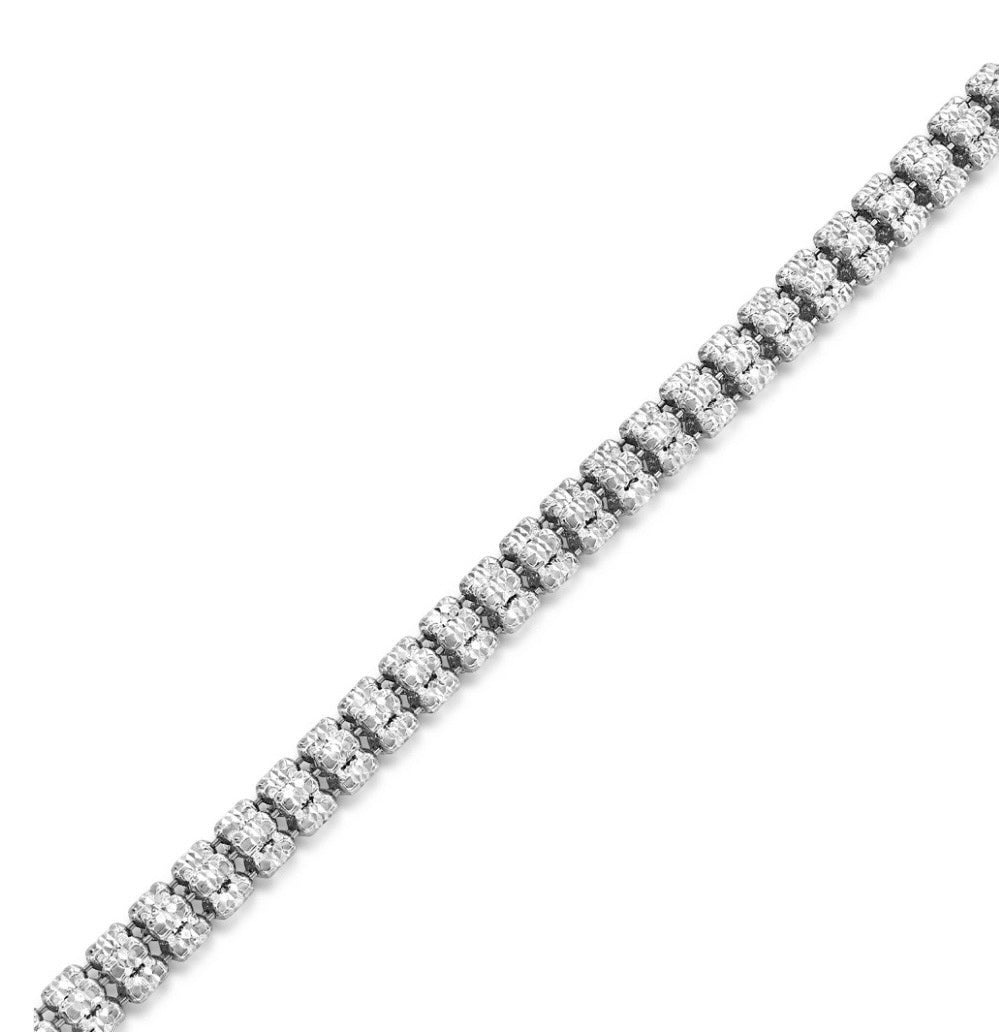 Sterling Silver, 5mm Ice Chain - Rhodium Plated unisex