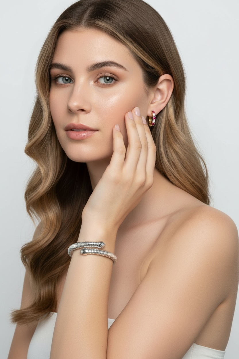 Designer Solid Tubogas Bangle - Made in Italy