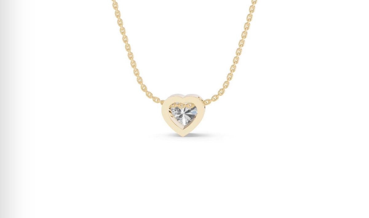 18 KT YELLOW GOLD SOLITAIRE MINI PENDANT