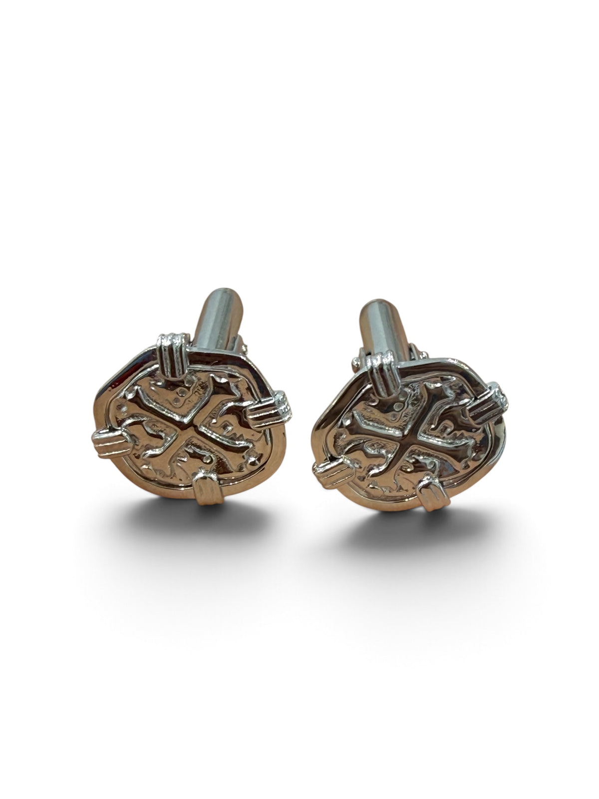925 solid sterling silver shipwreck coin cuff links Man’s Jewelry