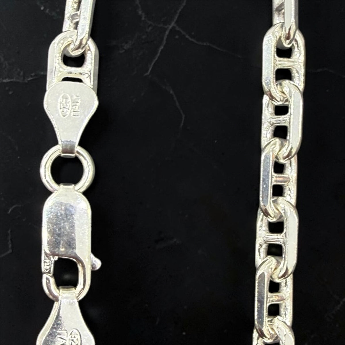 925 sterling silver solid Anchor Mariner chain 5.5mm unisex