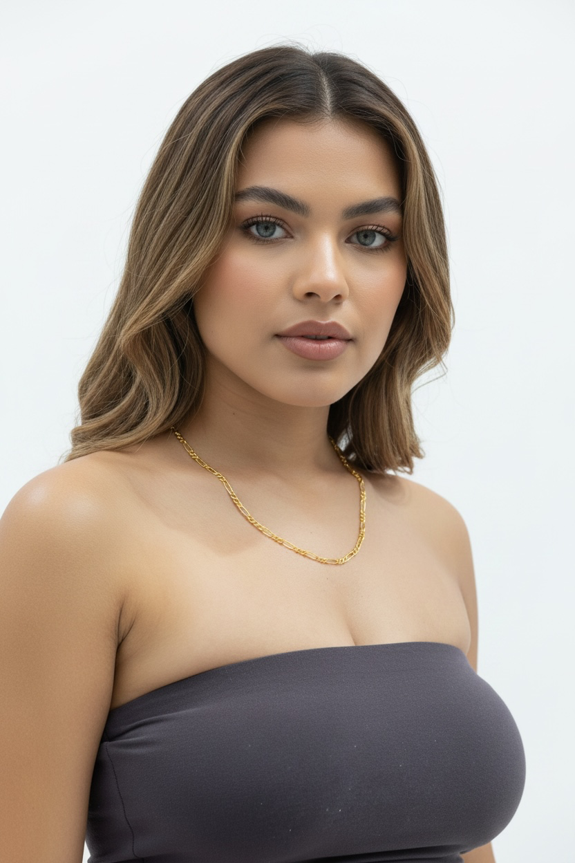 14K Yellow, Gold Filled (14/20 GF) 3mm Figaro Chain