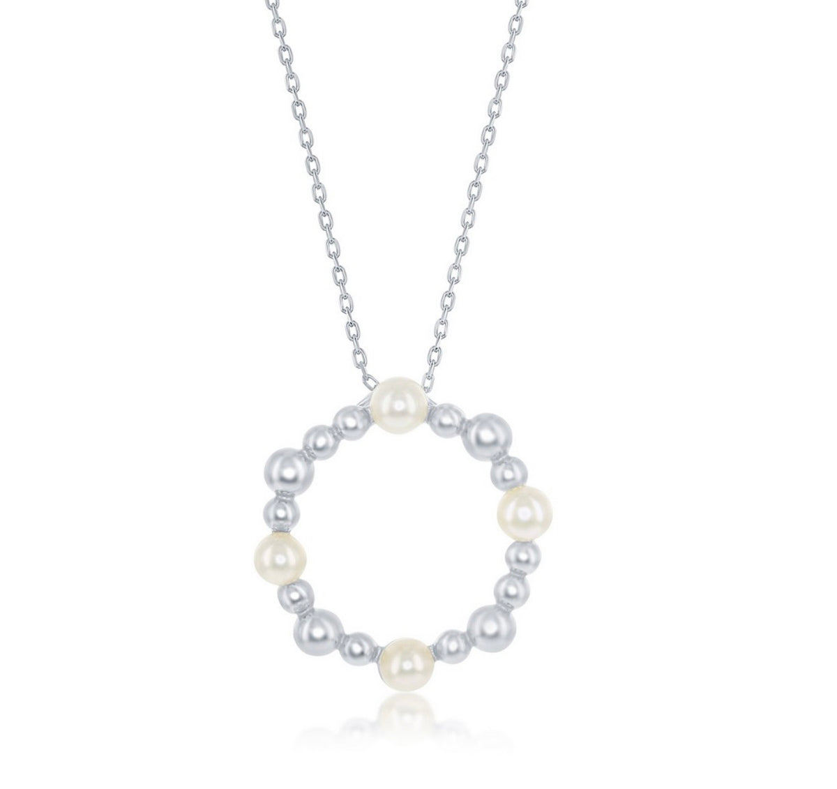 Sterling Silver, Fresh Water Pearl & Beaded Necklace
