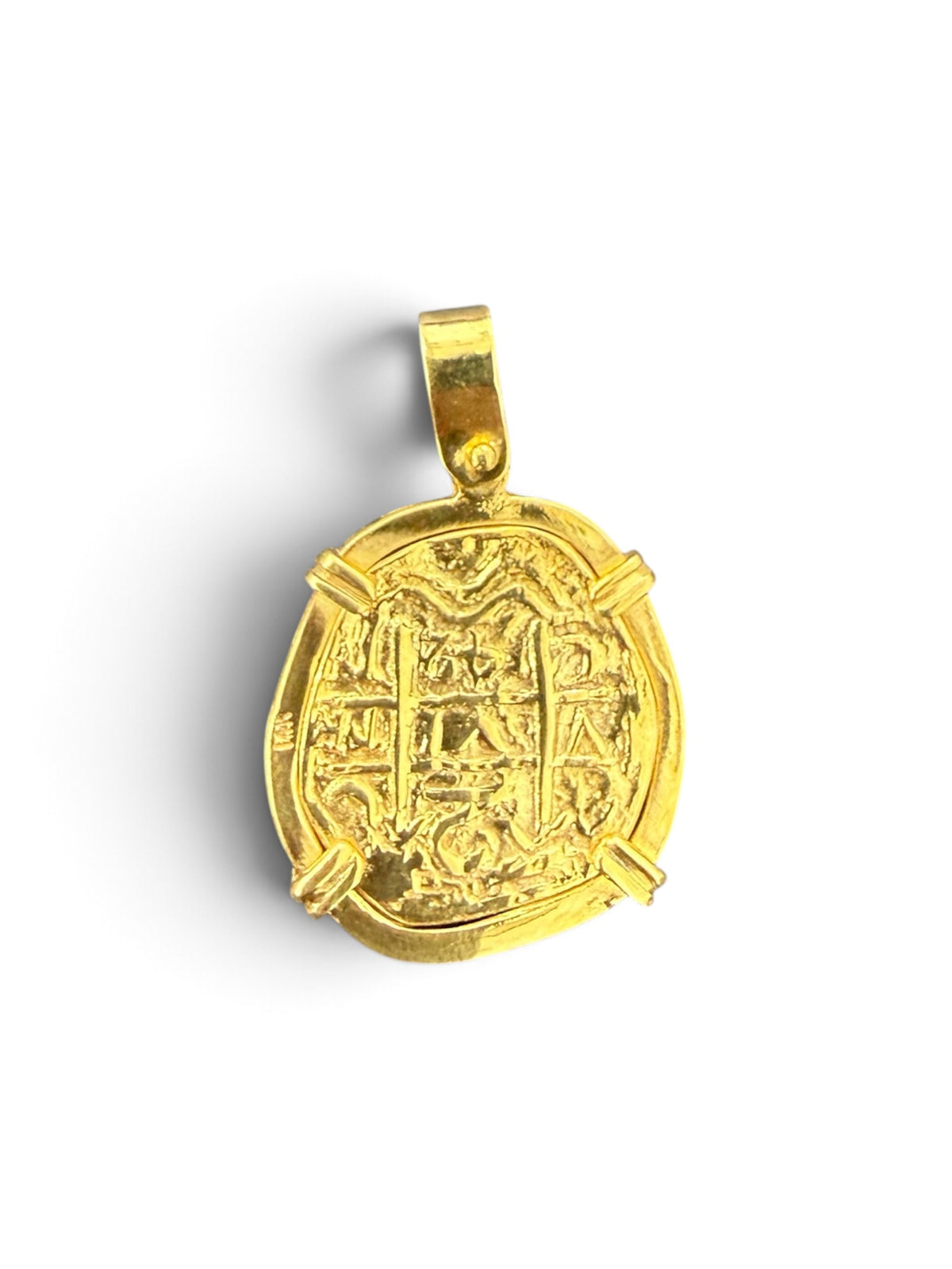 Replica of Atocha Shipwreck Coin Pendant handmade with 14k solid gold unisex