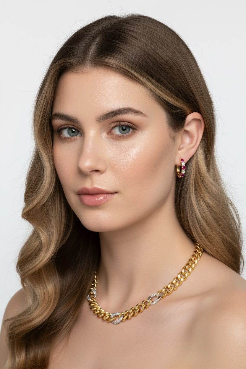Show Stopper Designer Curb Necklace - Made in Italy