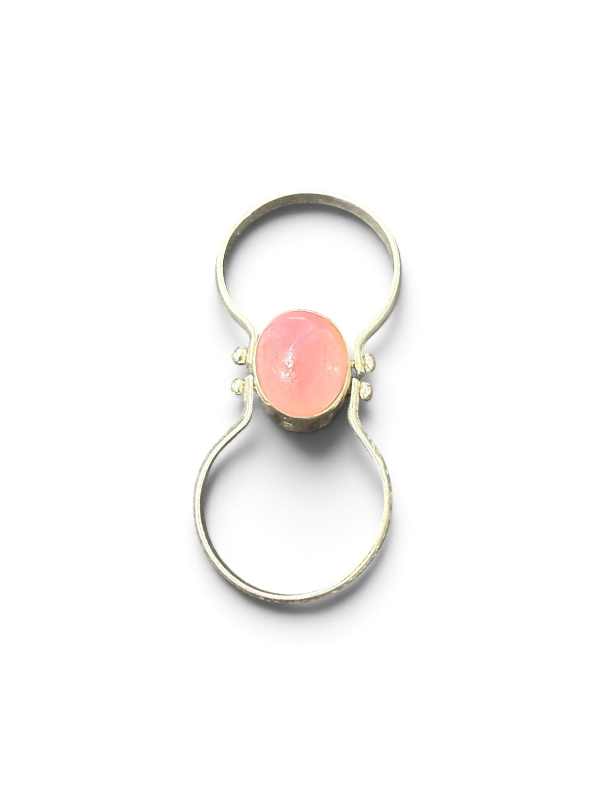 REVERSIBLE CARRIBEAAN LARIMAR AND PINK CONCH RING