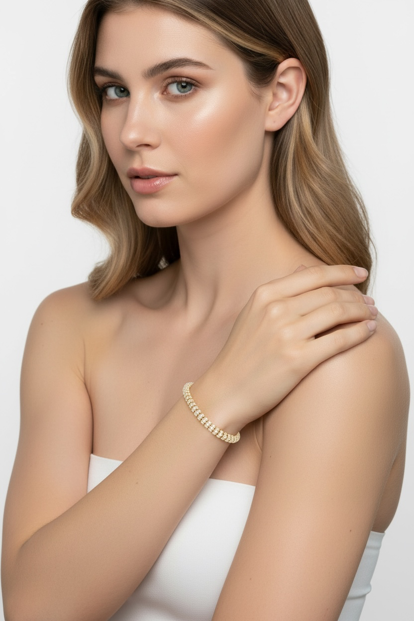 Sterling Silver, 5mm Ice Chain - Two-Tone unisex