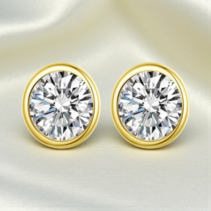 ROUND MOISANNITE STUDS