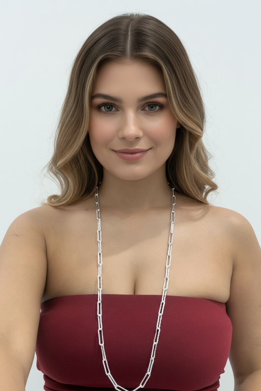 Designer Necklace - Made in Italy Can be styled in multiple ways 36 inches
