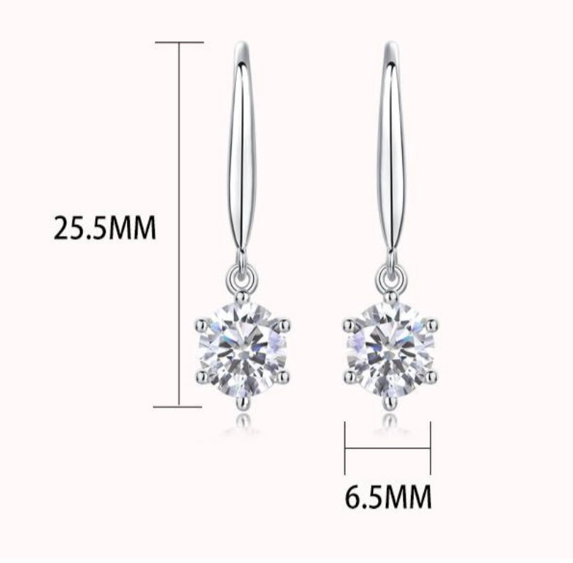 PRINCESS HOOK ROUND DIAMOND EARRINGS