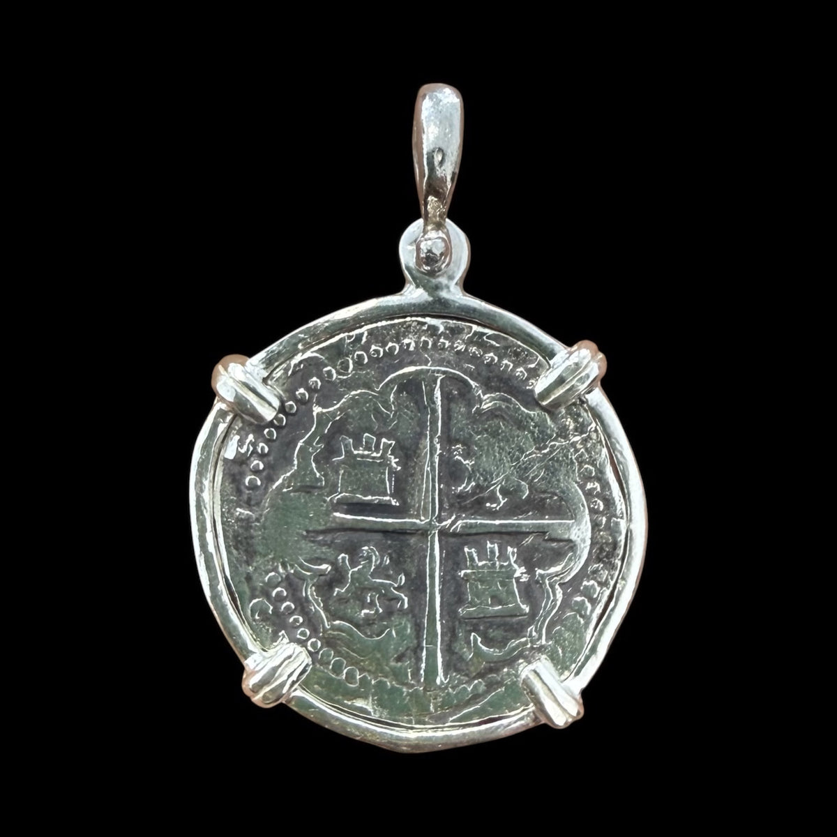 Replica of Atocha Coin Pendant 925 solid sterling silver