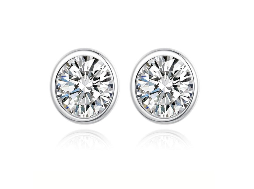ROUND MOISANNITE STUDS
