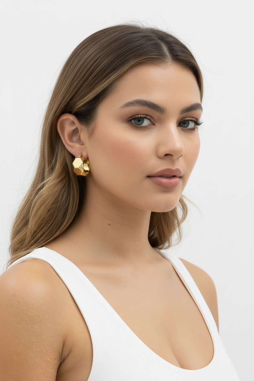 Designer Bold Mini Hoop Earring - Made in Italy