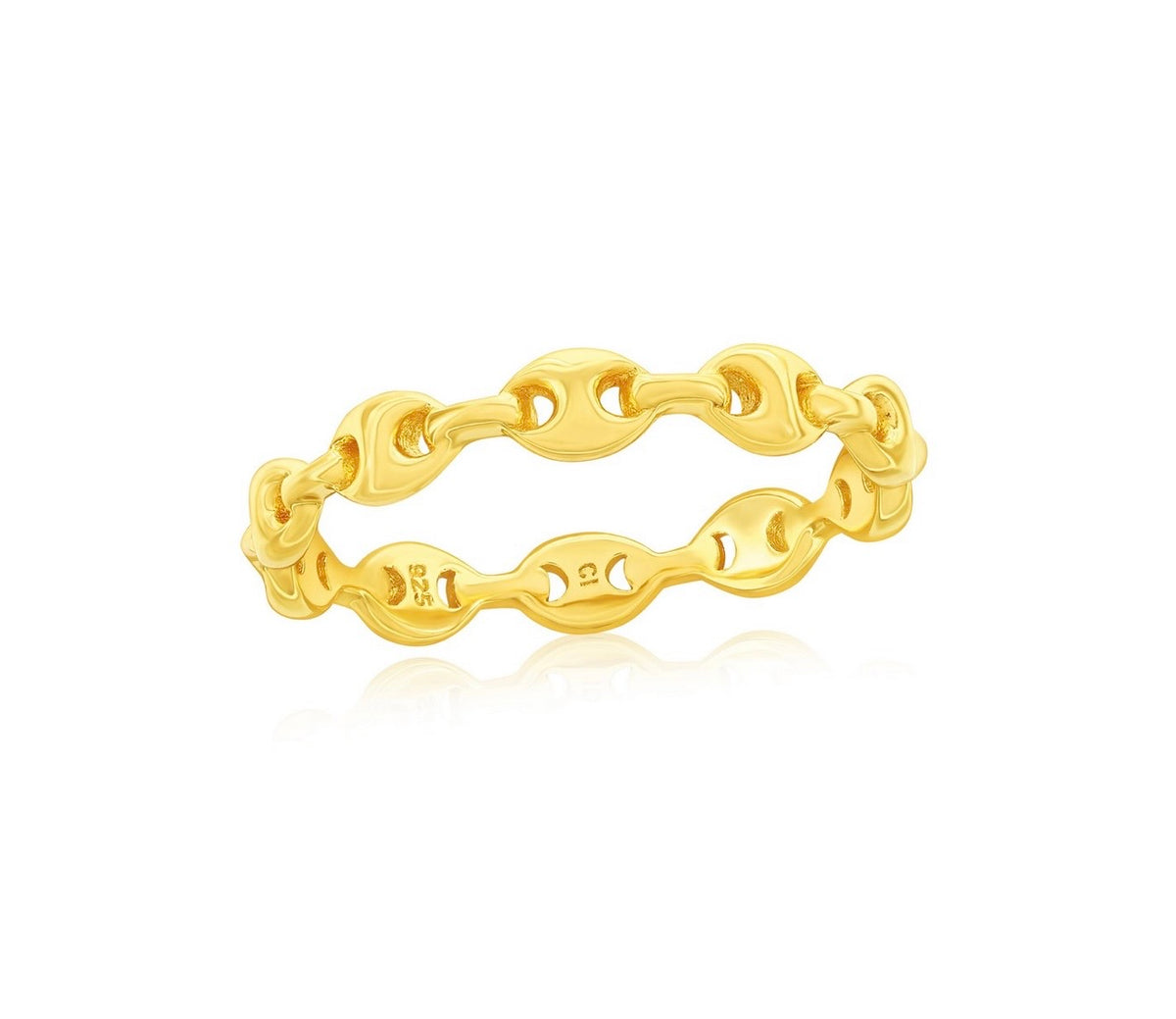 Sterling Silver, Linked Marina Band Ring
