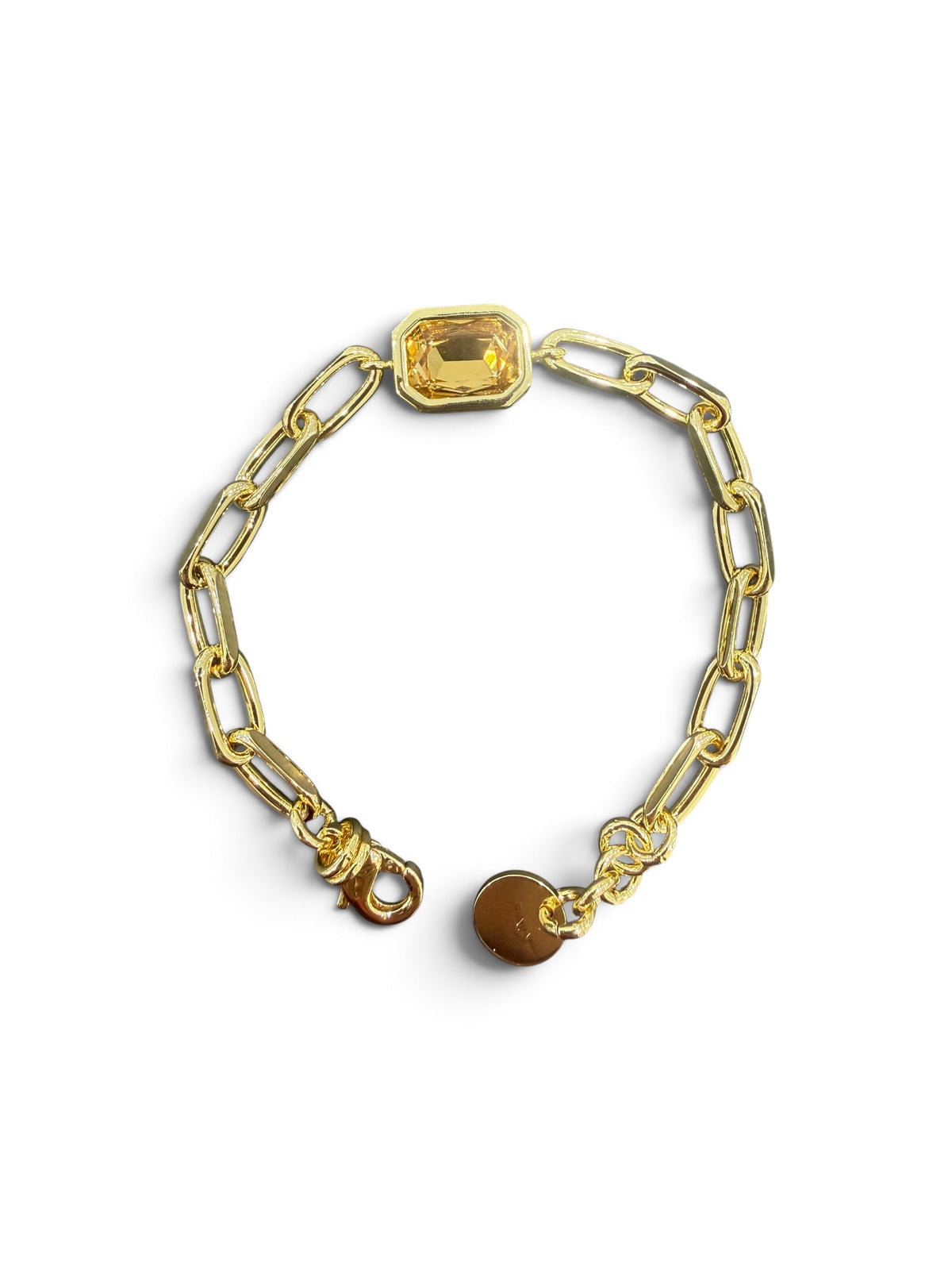Designer Bracelet - Made in Italy in Brown Crystal