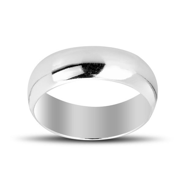 7mm sterling silver band ring unisex bridal men’s jewelry