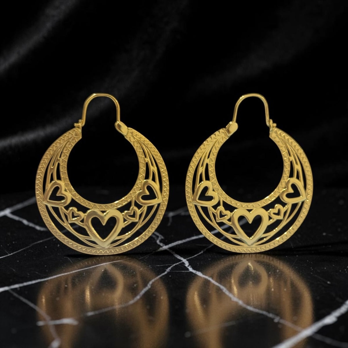 925 solid sterling silver Cuban hoops gold