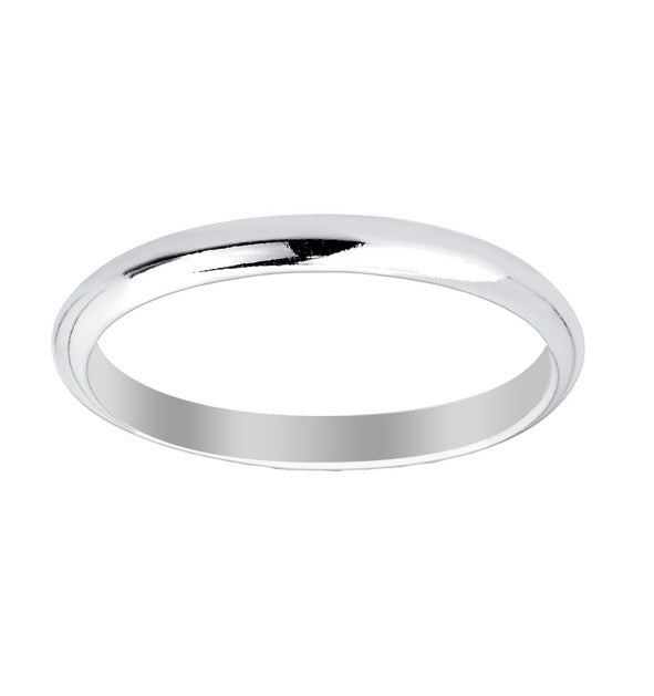 3mm sterling silver band ring unisex