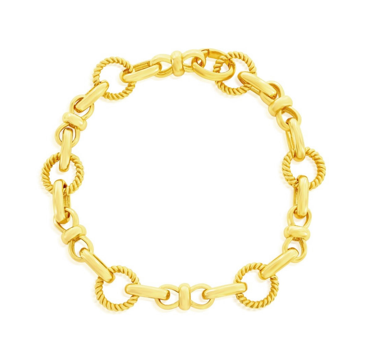 Sterling Silver, Circle & Infinity Design Bracelet