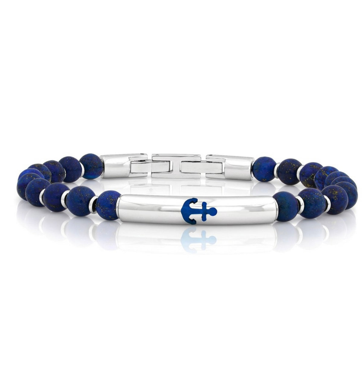 Stainless Steel, Genuine Bead Anchor Bracelet - Onyx OR Lapis
MEN'S COLLECTION