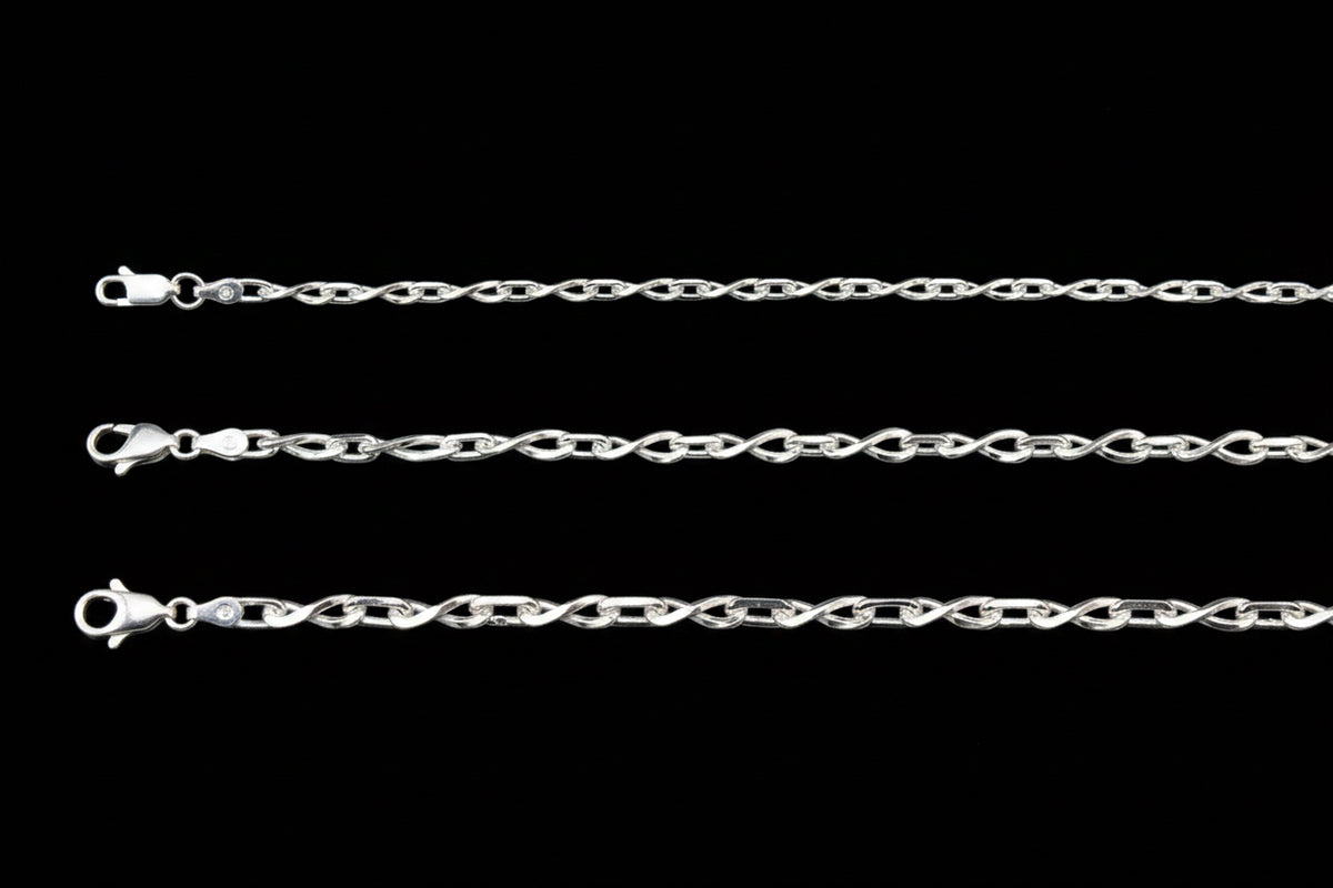 925 solid sterling silver Infinity chains