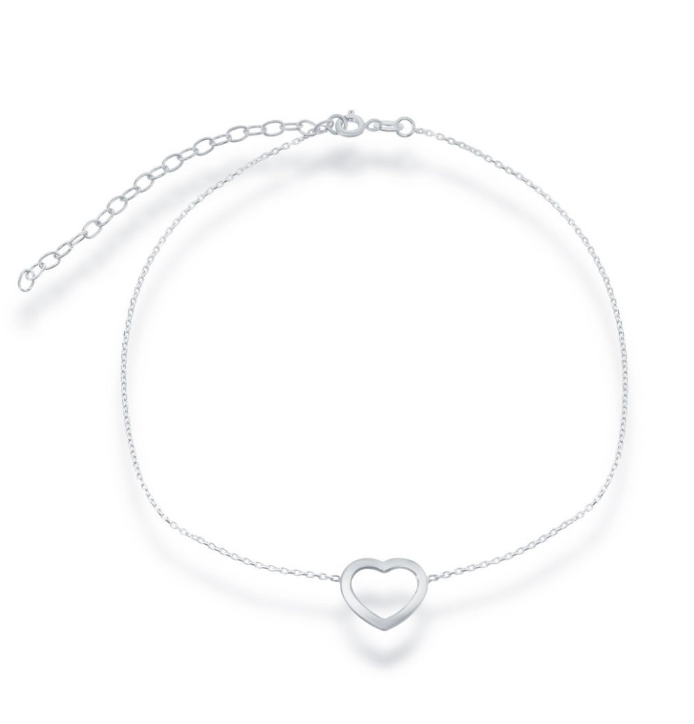Sterling Silver Center Open Heart Choker
VALENTINE JEWELRY