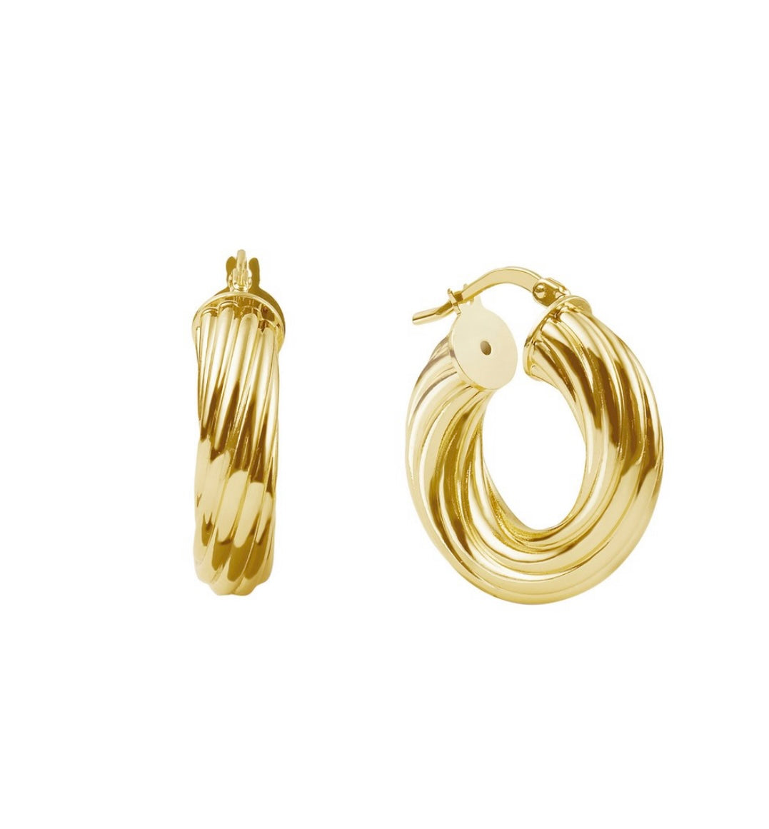 Designer Stylish Hoop Earring - Made in Italy