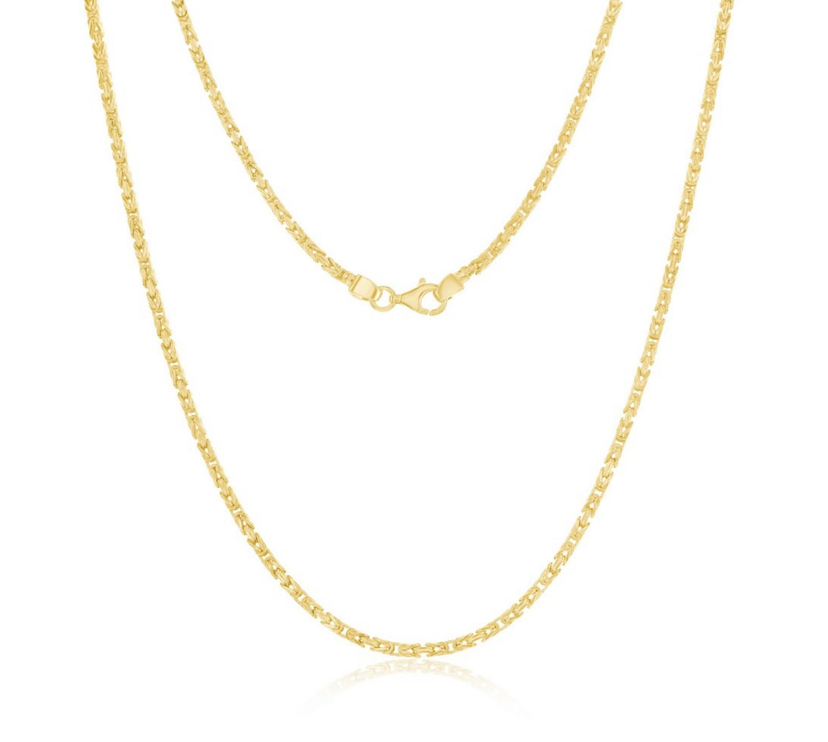 Sterling Silver, 2.7mm Byzantine Chain